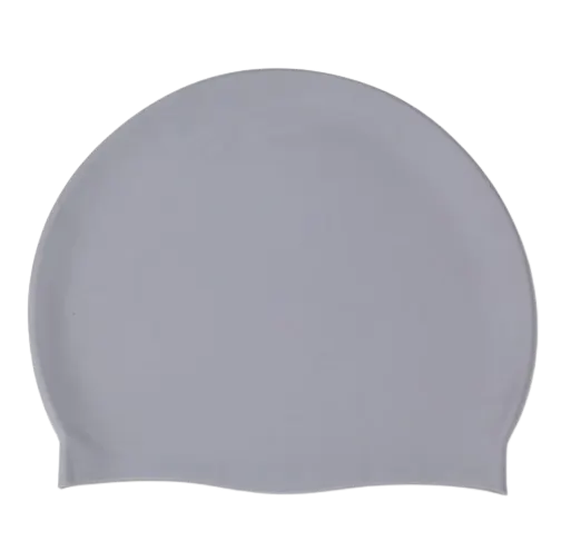 Silicone Swimming Cap Large Waterproof Swim Hat for Long Hair Men Women Adults-Grey