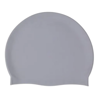 Silicone Swimming Cap Large Waterproof Swim Hat for Long Hair Men Women Adults-Grey