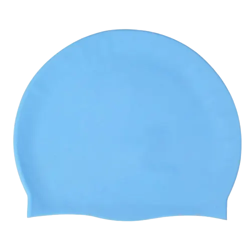 Silicone Swimming Cap Large Waterproof Swim Hat for Long Hair Men Women Adults-Blue