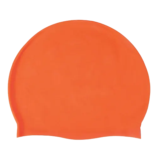 Silicone Swimming Cap Large Waterproof Swim Hat for Long Hair Men Women Adults-Orange