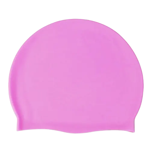 Silicone Swimming Cap Large Waterproof Swim Hat for Long Hair Men Women Adults-Pink