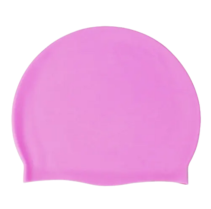 Silicone Swimming Cap Large Waterproof Swim Hat for Long Hair Men Women Adults-Pink