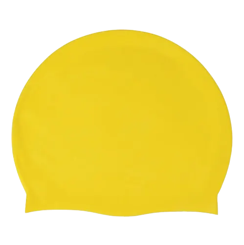 Silicone Swimming Cap Large Waterproof Swim Hat for Long Hair Men Women Adults-Yellow
