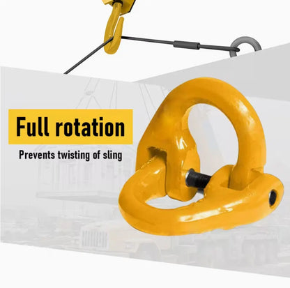 2SET 1.12T Sling Hook Heavy Duty Hammerlock/Slip Hook Kit With Swivel Winch & Safety Latch-Yellow - Image 7