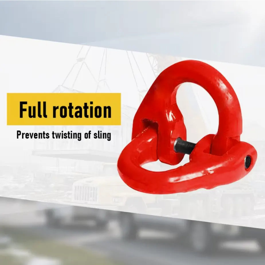 2SETS 2T Sling Hook With Hammerlock Heavy Duty Safety Latch Swivel Winch Hook For Trailer Safety Chain-Red - Image 7