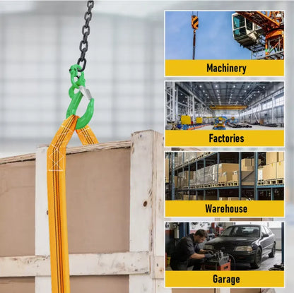 2SET 3.15T Sling Hook Heavy Duty Hammerlock/Slip Hook Kit With Swivel Winch & Safety Latch-Green - Image 9