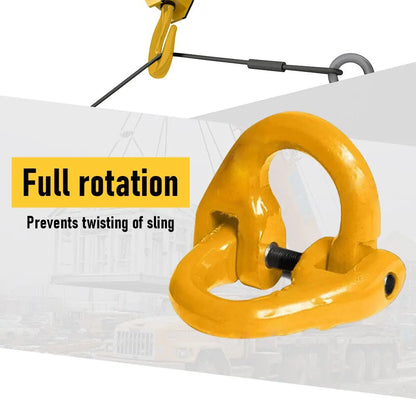 2SET 3.15T Sling Hook Heavy Duty Hammerlock/Slip Hook Kit With Swivel Winch & Safety Latch- Yellow - Image 8