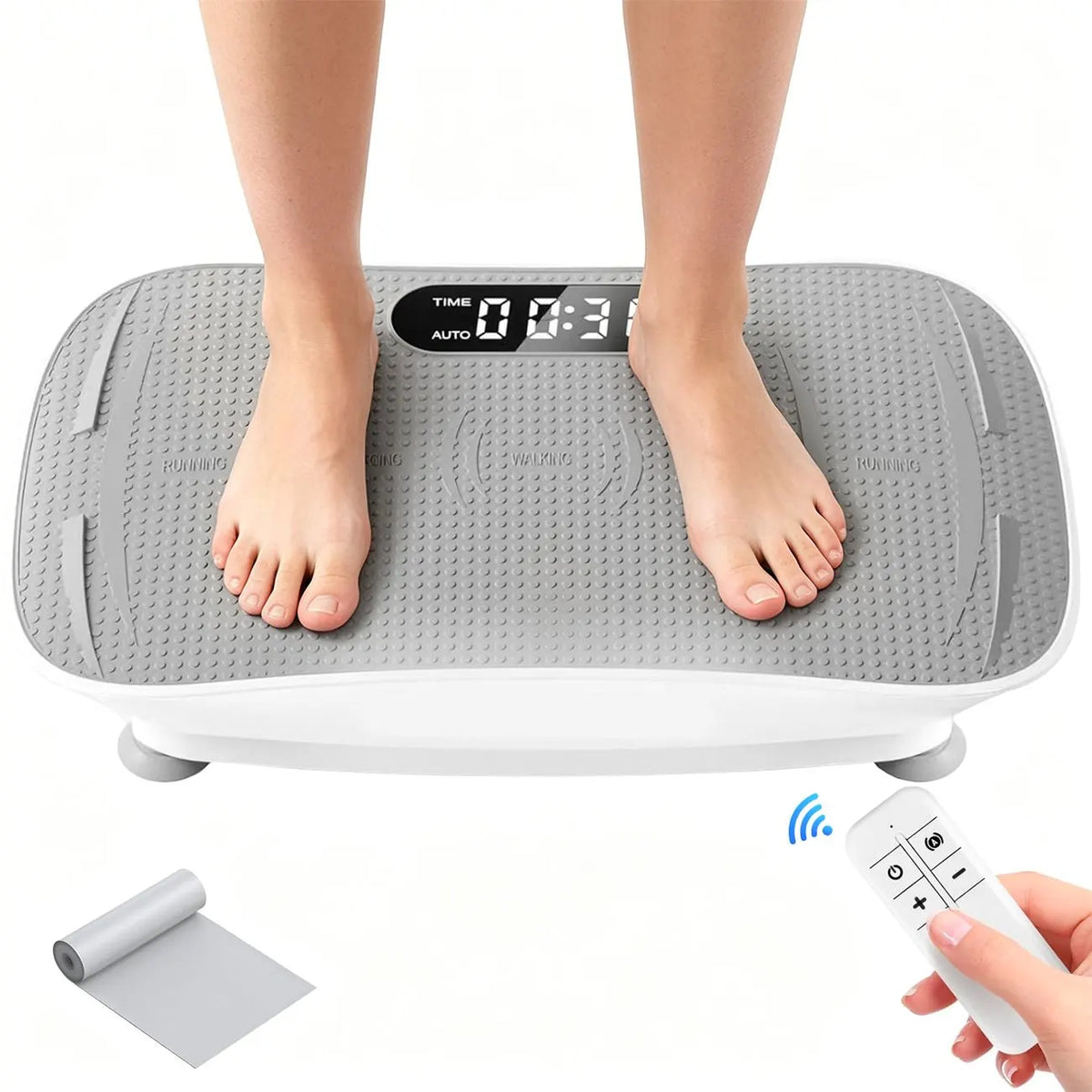 Vibration Plate Exercise Machine, Whole Body Shake Plate with LED Touch Screen & Bluetooth Speaker, Multi-Speed Fitness Platform