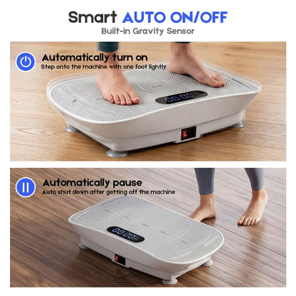 Vibration Plate Exercise Machine, Whole Body Shake Plate with LED Touch Screen & Bluetooth Speaker, Multi-Speed Fitness Platform - Image 5