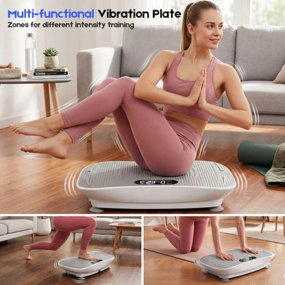 Vibration Plate Exercise Machine, Whole Body Shake Plate with LED Touch Screen & Bluetooth Speaker, Multi-Speed Fitness Platform - Image 7