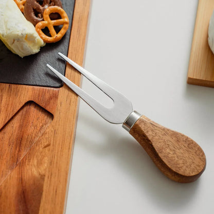 4 Pcs Clevinger Acacia Wood & Slate Cheese Board With Knife Set - Image 4