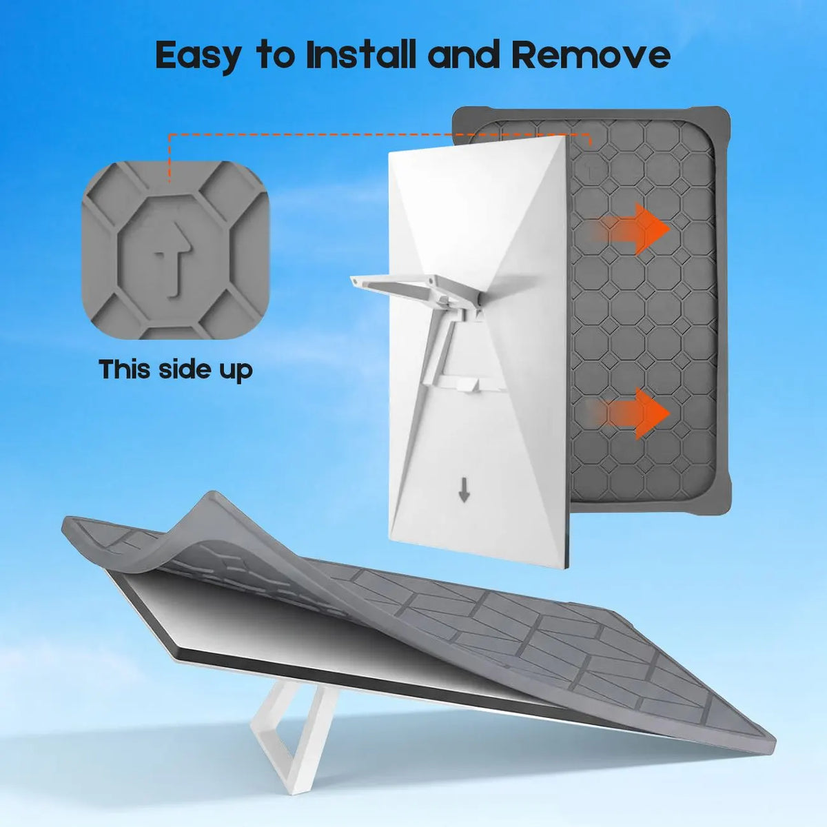 Silicone Cover for Starlink Gen 3 Standard, Waterproof Protective Case, Anti-Scratch, Sand & Hail Protection, Grey - Image 7