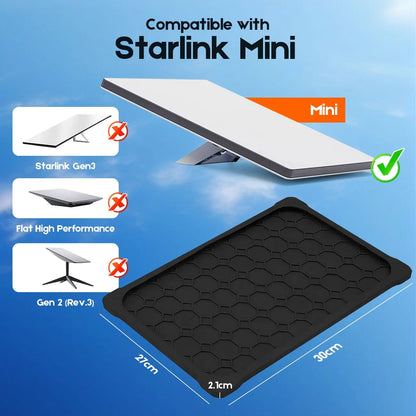 Silicone Cover for Starlink MINI, Anti-Rock/Sand/Hail Waterproof Silicone Case Fits Starlink Standard, Outdoor Roof Protection, Shields Rocks, Sand & Hail-Black - Image 3