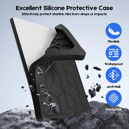 Silicone Cover for Starlink MINI, Anti-Rock/Sand/Hail Waterproof Silicone Case Fits Starlink Standard, Outdoor Roof Protection, Shields Rocks, Sand & Hail-Black - Image 9
