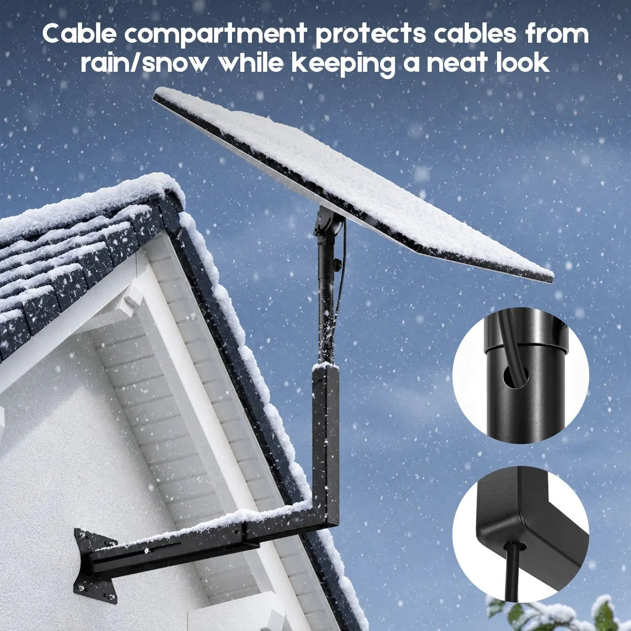 Long Arm Mount for Starlink Gen 3 Standard, Adjustable Telescoping Roof & Wall Bracket, 90°–180° Angle, 25–40cm Extension, Heavy-Duty Weather-Resistant - Image 6
