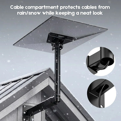 Starlink Mount for Gen 3 / Standard 4 / 4X, Adjustable Telescoping Wall & Roof Bracket, 360° Rotation & 0–90° Tilt, Heavy-Duty Manganese Steel - Image 6