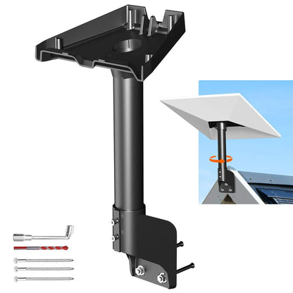 Roof & Wall Mount for Starlink Gen 3 Standard V3/4/4X, Adjustable 20° Tilt & 360° Swivel, Heavy-Duty Metal Bracket, Weather-Resistant Outdoor Mount