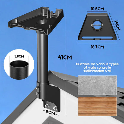 Roof & Wall Mount for Starlink Gen 3 Standard V3/4/4X, Adjustable 20° Tilt & 360° Swivel, Heavy-Duty Metal Bracket, Weather-Resistant Outdoor Mount - Image 2