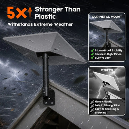 Roof & Wall Mount for Starlink Gen 3 Standard V3/4/4X, Adjustable 20° Tilt & 360° Swivel, Heavy-Duty Metal Bracket, Weather-Resistant Outdoor Mount - Image 3