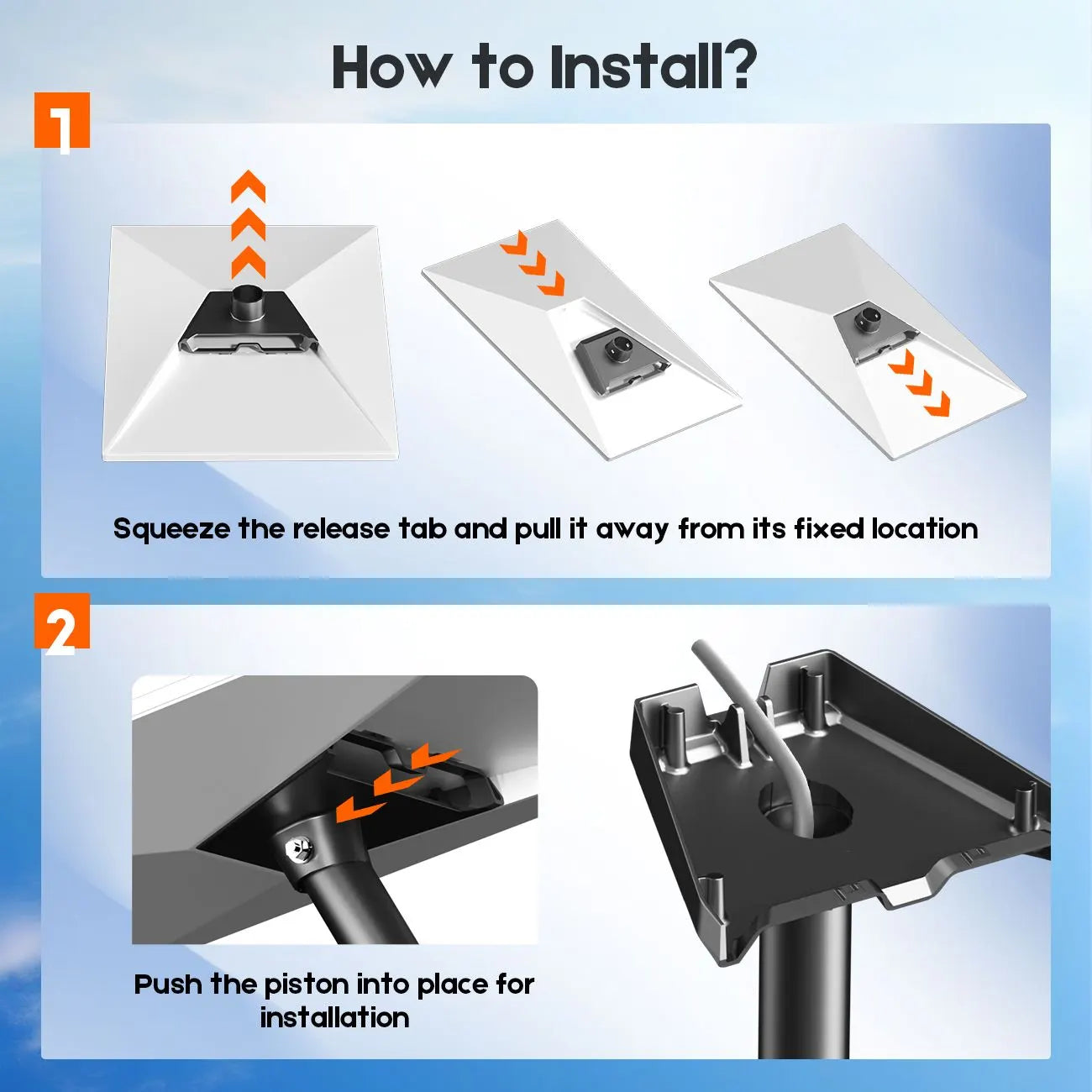 Roof & Wall Mount for Starlink Gen 3 Standard V3/4/4X, Adjustable 20° Tilt & 360° Swivel, Heavy-Duty Metal Bracket, Weather-Resistant Outdoor Mount - Image 8