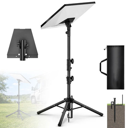 Tripod Mount for Starlink Gen 3, Adjustable Portable Ground Stand with 360° Rotation, 90° Tilt, Anti-Slip Feet & Ground Anchor for RV Camping Travel