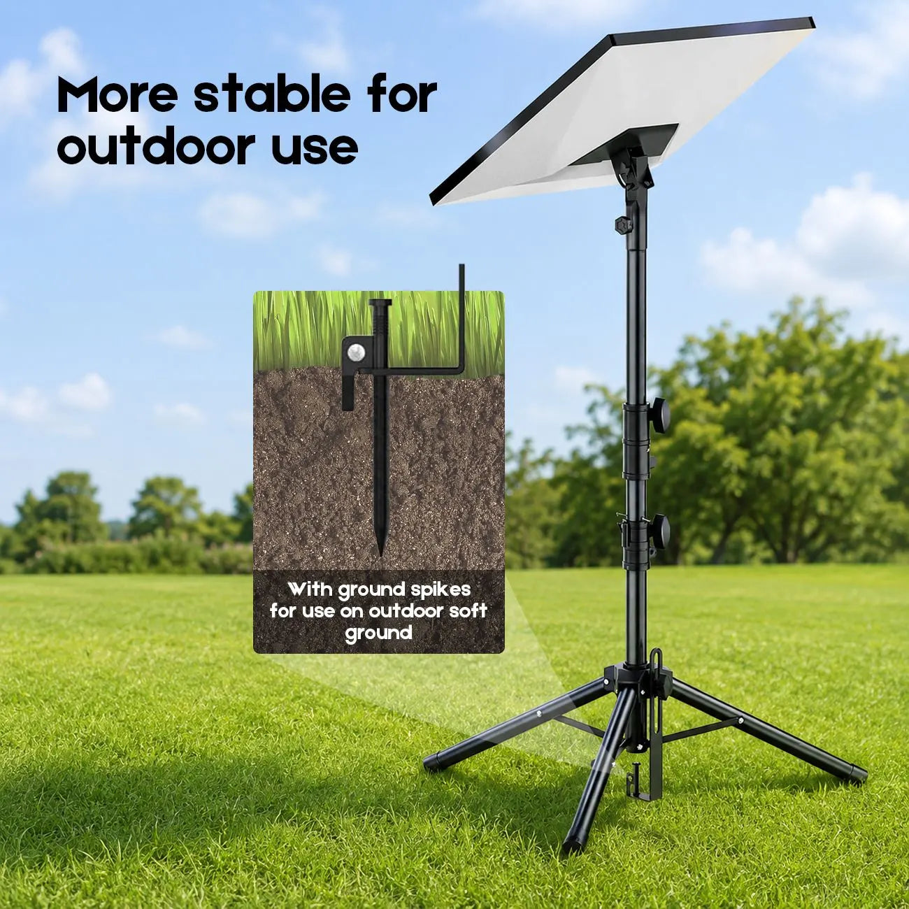 Tripod Mount for Starlink Gen 3, Adjustable Portable Ground Stand with 360° Rotation, 90° Tilt, Anti-Slip Feet & Ground Anchor for RV Camping Travel - Image 6