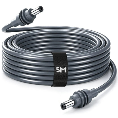 DC to DC Power Cable for Starlink Mini 5M 16AWG 5.5x2.1mm Waterproof Extension Cord 12V-24V for RV Caravan Camping Vehicle Boat Off-Grid