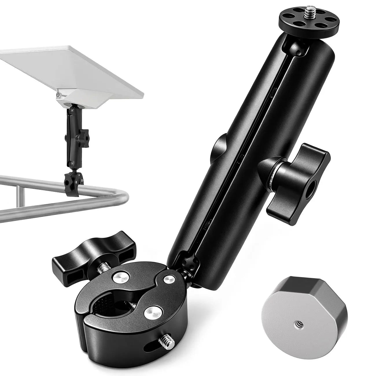 Pole Clamp for Starlink Mini, Adjustable Mount & Adapter Aluminum Alloy Pipe Adapter for 2024/2025/2026 Starlink Mini, RV/Yacht/Van/Camper/Boat