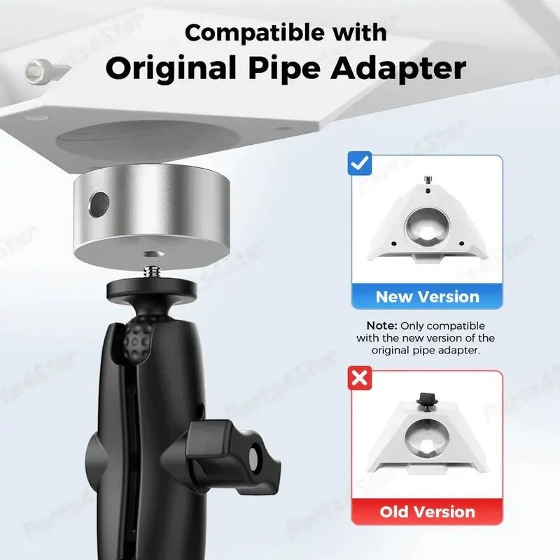 Pole Clamp for Starlink Mini, Adjustable Mount & Adapter Aluminum Alloy Pipe Adapter for 2024/2025/2026 Starlink Mini, RV/Yacht/Van/Camper/Boat - Image 5