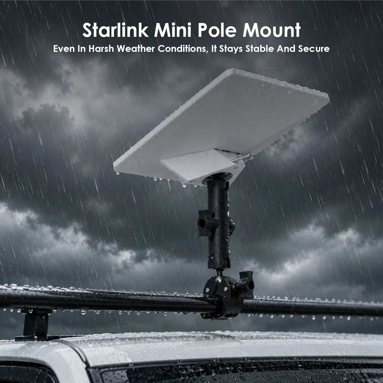 Pole Clamp for Starlink Mini, Adjustable Mount & Adapter Aluminum Alloy Pipe Adapter for 2024/2025/2026 Starlink Mini, RV/Yacht/Van/Camper/Boat - Image 8