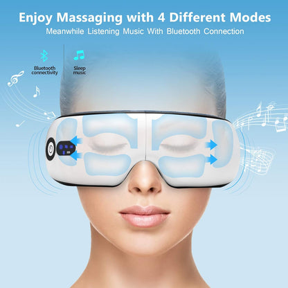 Eye Massager with Heat, Vibration and Warm Compress, Smart Sleeping Eyes Mask with Bluetooth Can Connect with Phone for Music - Image 3