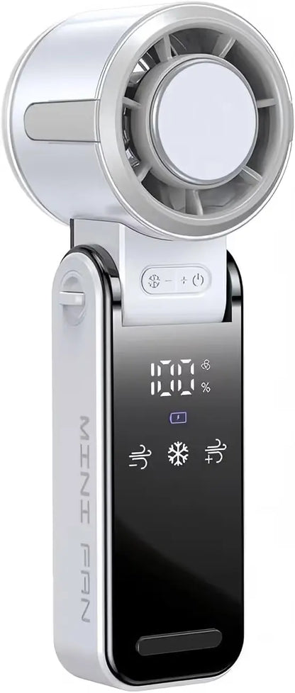 Portable Handheld Fan, Rechargeable Battery Powered with High-Speed Turbo for Strong Wind & Rapid Cooling, Aesthetic Design