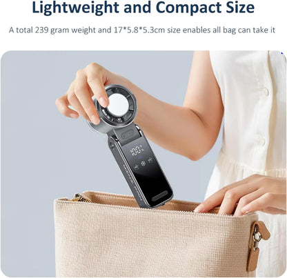 Portable Handheld Fan, Rechargeable Battery Powered with High-Speed Turbo for Strong Wind & Rapid Cooling, Aesthetic Design - Image 7