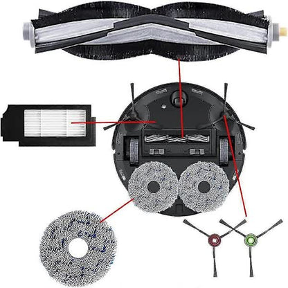 Ecovacs X1 Plus Robot Vacuum Cleaner Replacement Parts Kit with Main Brush, HEPA Filter, Mop Cloth, Dust Bag - Image 4