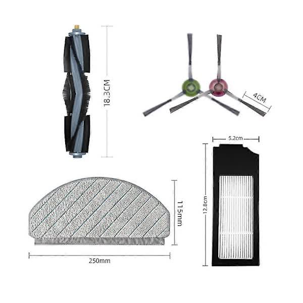 Ecovacs X1 Plus Robot Vacuum Cleaner Replacement Parts Kit with Main Brush, HEPA Filter, Mop Cloth, Dust Bag - Image 5