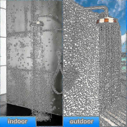 High Pressure Copper Rain Shower Head 20 cm (8 inch) Diameter Adjustable Angle Fixed Compatible with Standard Shower Arms Gold - Image 5