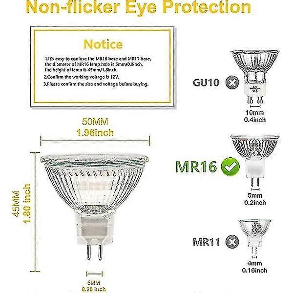 MR12V 20W GU5.3 Dimmable Halogen Bulb Warm White 2700K 12-Pack - Image 2