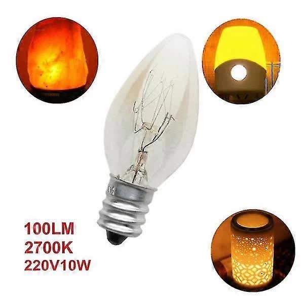 10W E12 C7 Filament Light Bulbs Warm White 10pcs 220-240V Compatible with Living Room Lamps - Image 2