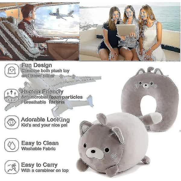 Children's Travel Pillow 2 in 1 Convertible Neck Pillow for Kids Airplane Car Travel - Image 5