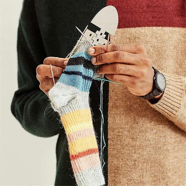 Wooden Sock Blockers for Knitting, Adjustable, 6 pcs Knitting Blockers - Image 2