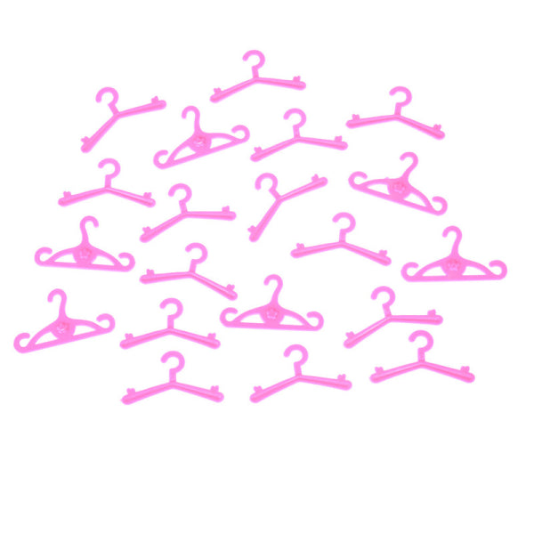 20 pcs/lot Pink Hangers Dress Clothes Accessories For Barbie Doll 0 - Image 2