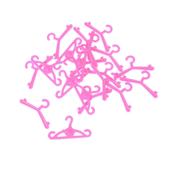 20 pcs/lot Pink Hangers Dress Clothes Accessories For Barbie Doll 0 - Image 3