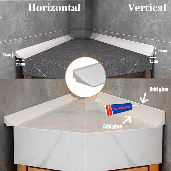 Self-adhesive sealing strip 2 m white compatible with bathtub shower sink wet room floor - Image 3