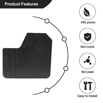 Universal Car Mud Flaps 4pcs Set for Pickup Van Truck with Screws - Image 3