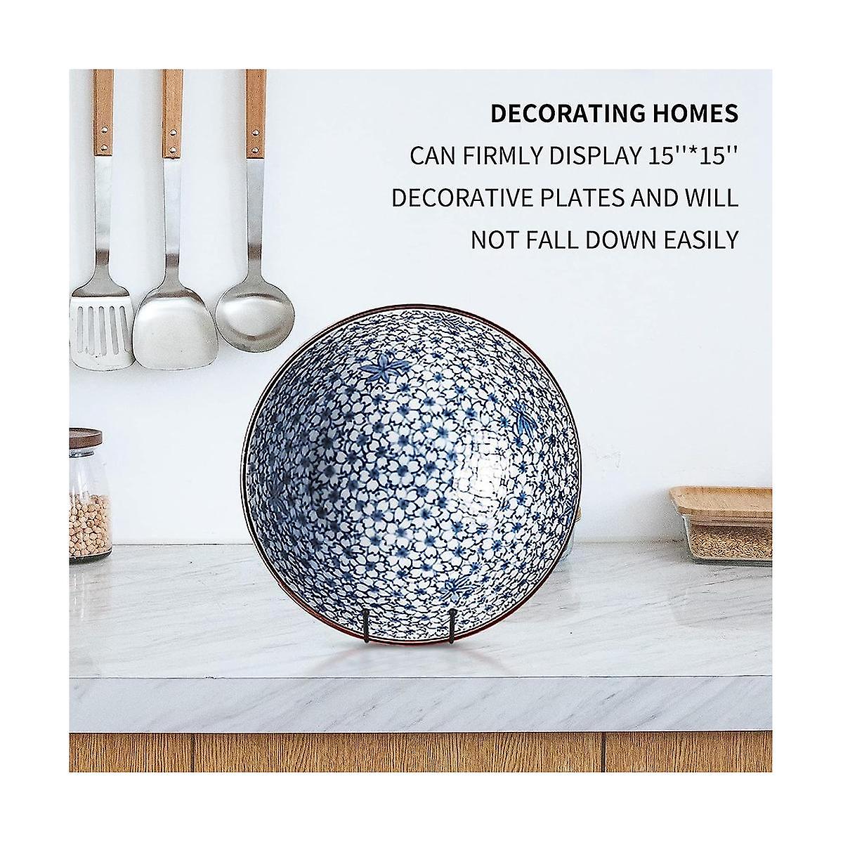 8 Inch Black Metal Plate Stand Holder for Picture, Decorative Plate, Book Compatible with Various Brands - Image 4