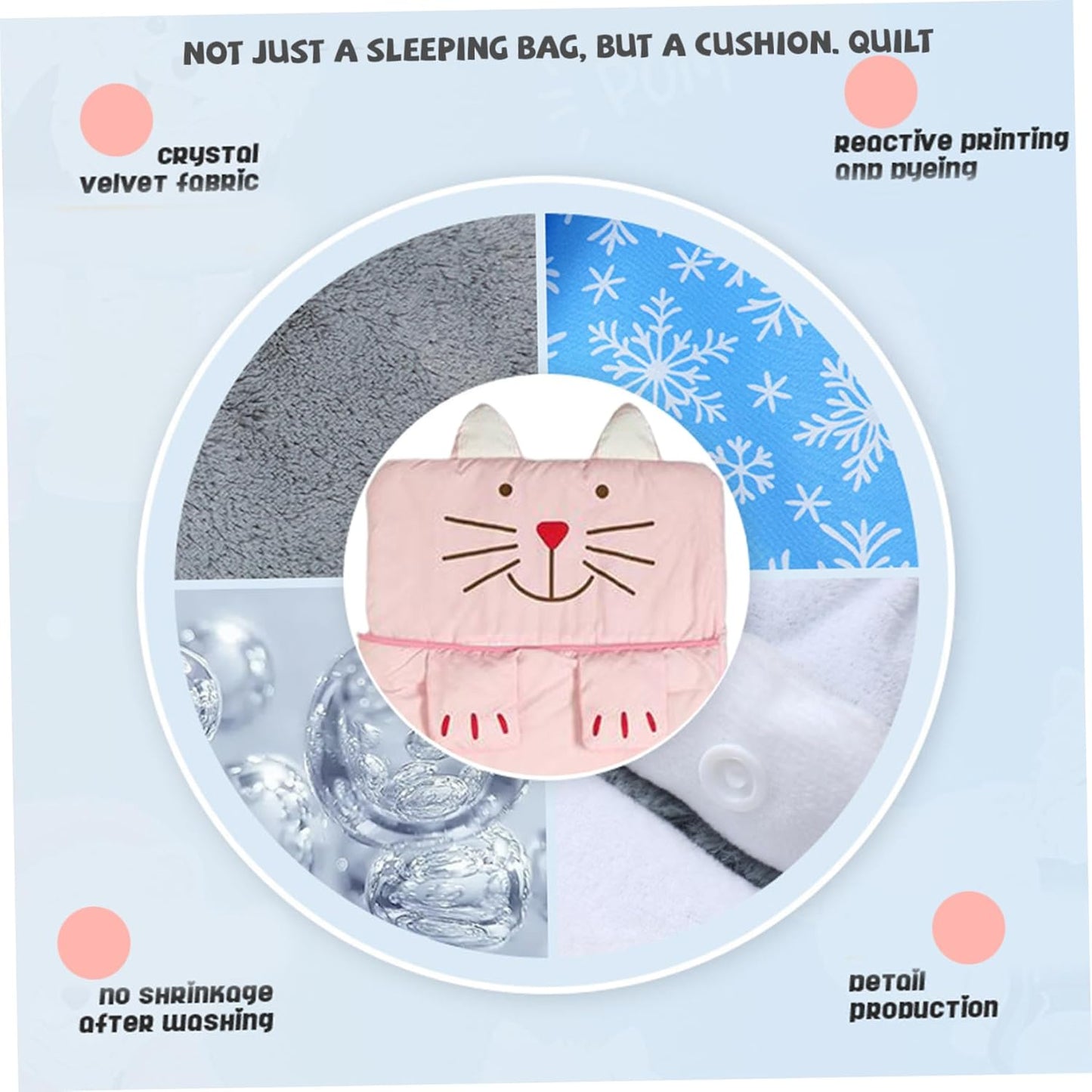 Sleeping bag for children, cozy cartoon design for boys and girls - Image 2