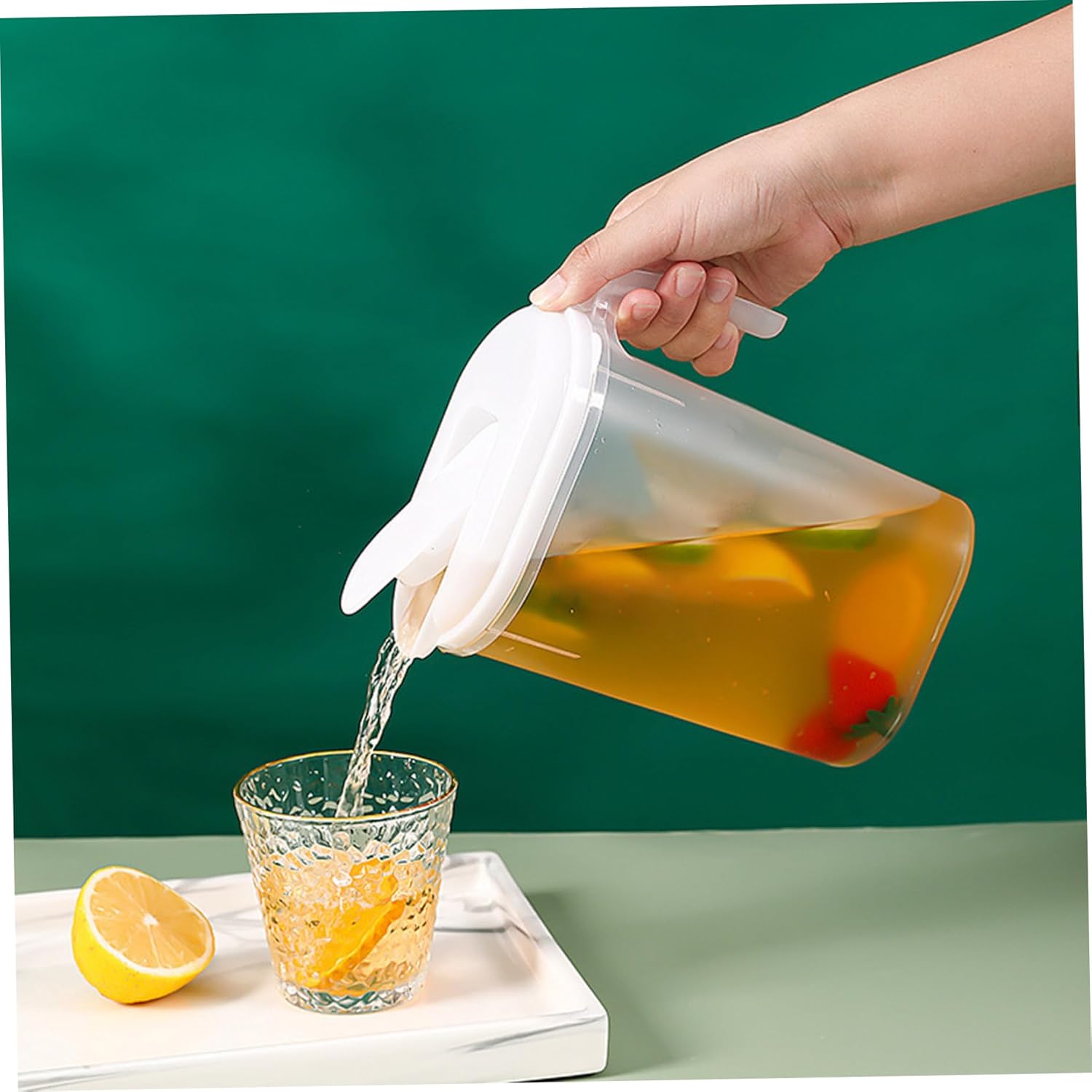 Cooling Water Jug 1.5L 2L Plastic Filter Lid Leak Proof for Juice Iced Tea - Image 5