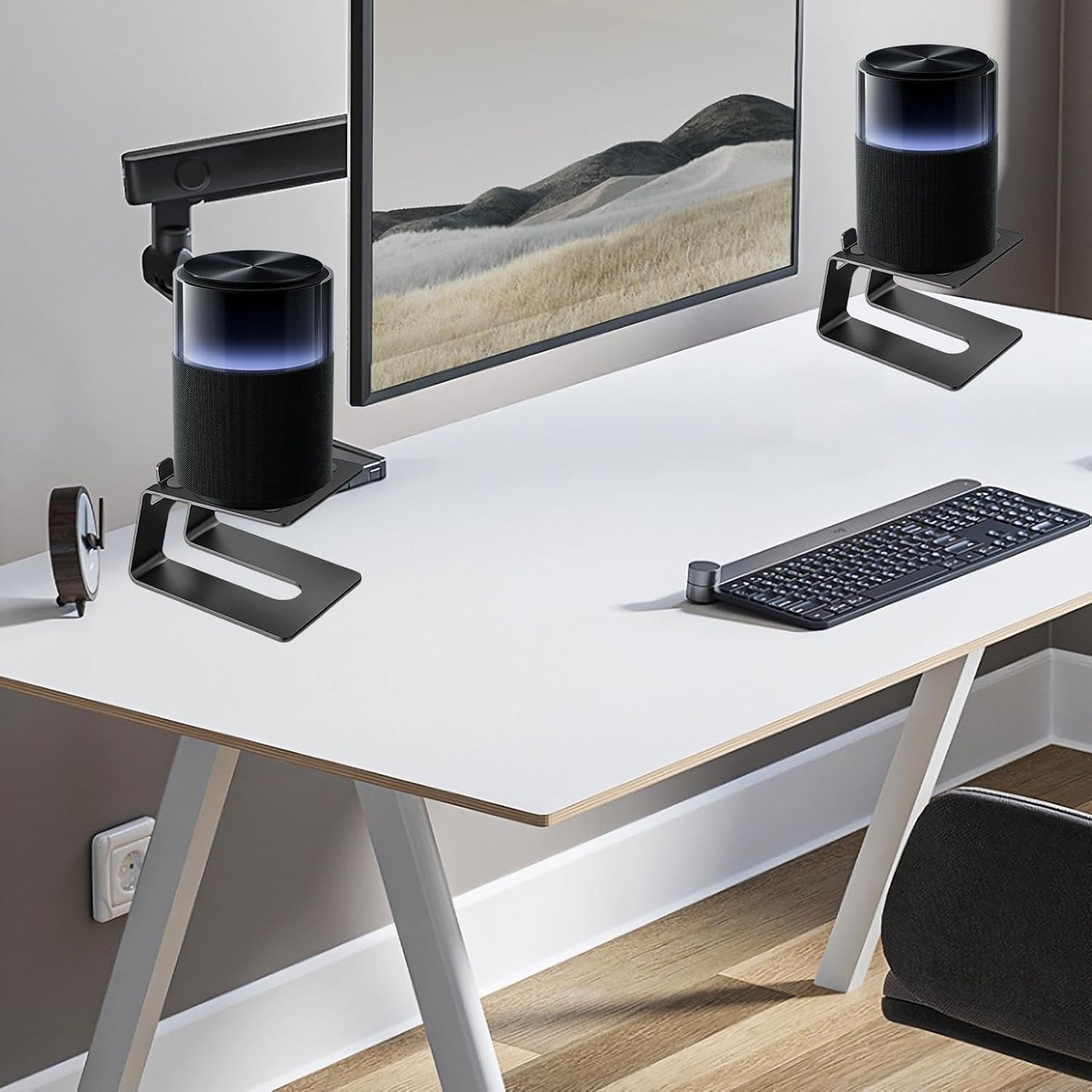 Studio Monitor Stand, 2-Pack Speaker Stands for Desk or Bookshelf, Stable Speaker Stands for Home Studio or Office - Image 2