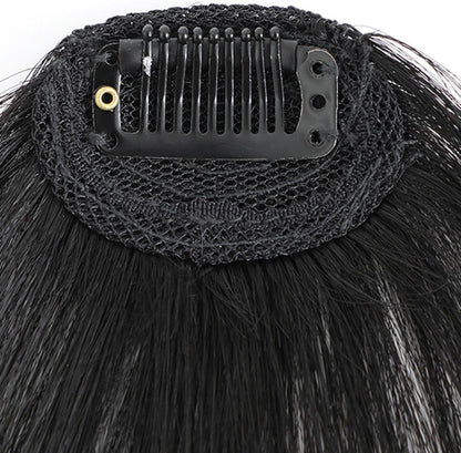 Clip-in Bangs Made of Real Hair, French Bangs Extensions | Natural Colored Clip-on Bangs, Hair Fringe for Women and Girls Natural Black - Image 7