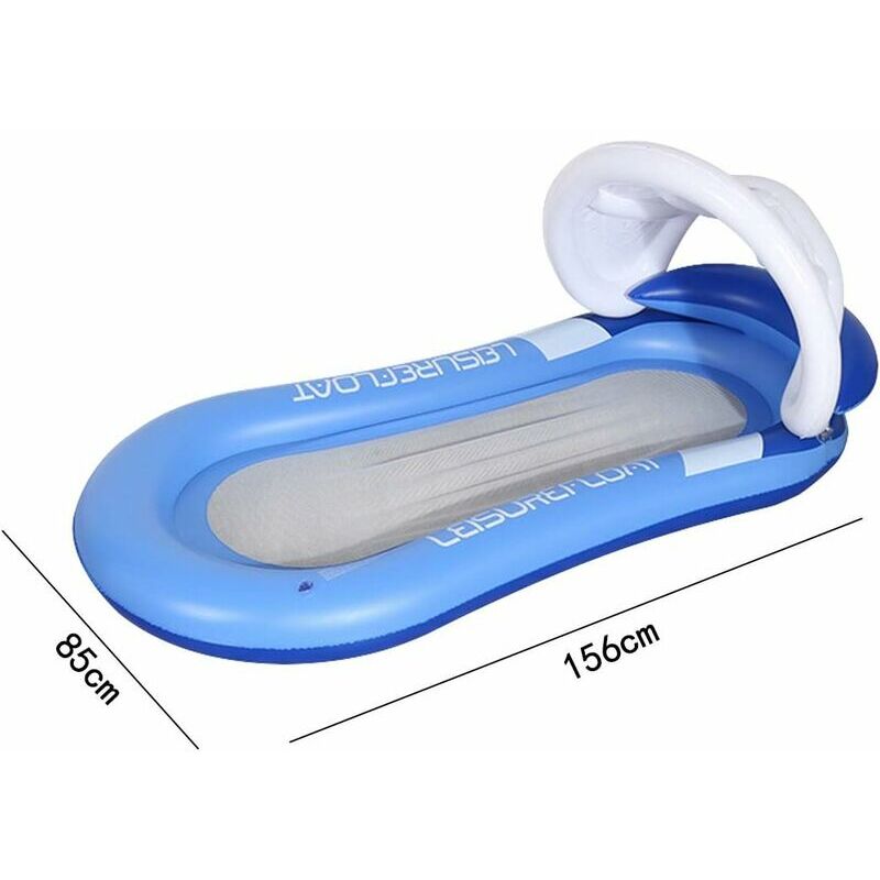 Air Mattress Inflatable Pool Water Hammock Water Toys Summer Pool Toys Blue 160 90cm, GUA.B/bon - Image 2